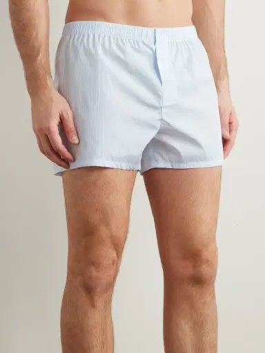 Zegna Striped Cotton-Poplin Boxer Shorts - Men | Thumbnail 2 Zegna Striped Cotton-Poplin Boxer Shorts - Men | Thumbnail 2