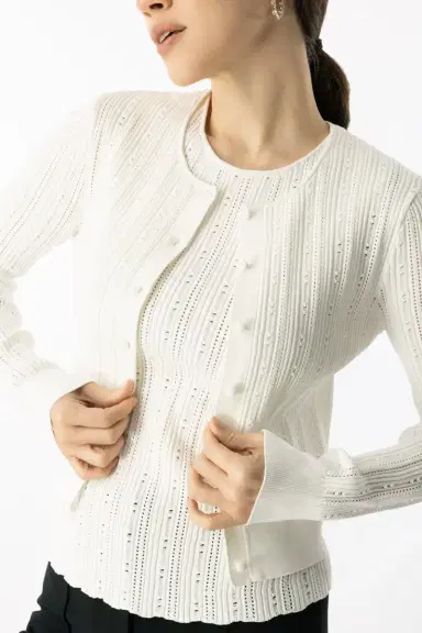 Adam Lippes Faye Cardigan | Thumbnail 2 Adam Lippes Faye Cardigan | Thumbnail 2