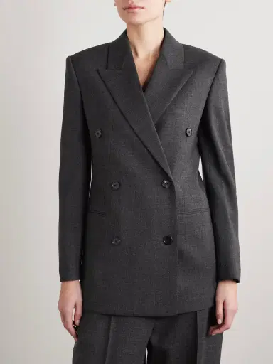 The Row Franny Double-breasted Wool Blazer | Thumbnail 3 The Row Franny Double-breasted Wool Blazer | Thumbnail 3