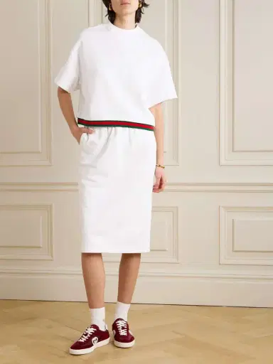 Gucci Striped Cotton-jersey Skirt | Thumbnail 2 Gucci Striped Cotton-jersey Skirt | Thumbnail 2