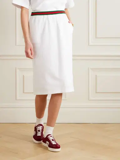Gucci Striped Cotton-jersey Skirt | Thumbnail 3 Gucci Striped Cotton-jersey Skirt | Thumbnail 3