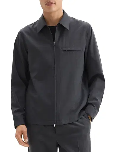 Theory Men's Zip Wool-Blend Overshirt | Thumbnail 3 Theory Men's Zip Wool-Blend Overshirt | Thumbnail 3