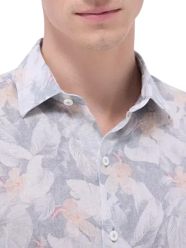 Bugatchi Men's Julian Linen Shaped Button-Front Shirt | Thumbnail 6 Bugatchi Men's Julian Linen Shaped Button-Front Shirt | Thumbnail 6