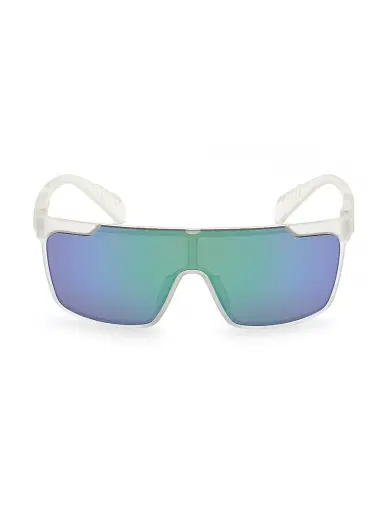 Adidas Men's Injected Shield Sunglasses - White | Thumbnail 1 Adidas Men's Injected Shield Sunglasses - White | Thumbnail 1
