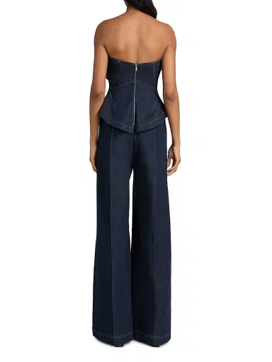 Et Ochs Women's Jordan Denim Corset Wide-Leg Jumpsuit - Midnight | Thumbnail 5 Et Ochs Women's Jordan Denim Corset Wide-Leg Jumpsuit - Midnight | Thumbnail 5