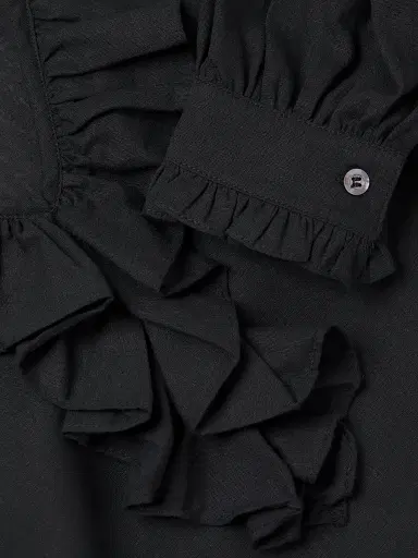 Harshman Women's Cordelia Ruffle Blouse - Black | Thumbnail 6 Harshman Women's Cordelia Ruffle Blouse - Black | Thumbnail 6