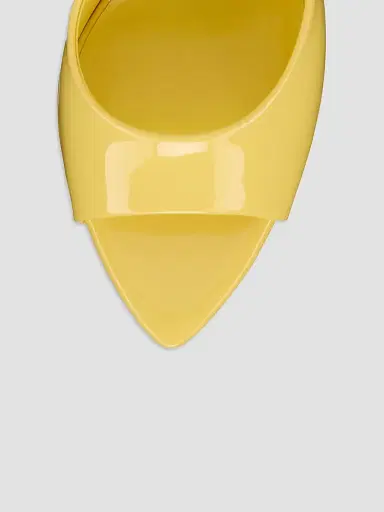 Christian Louboutin Women's Miss Z 100MM Patent Leather Mule Sandals - Vanilla | Thumbnail 4 Christian Louboutin Women's Miss Z 100MM Patent Leather Mule Sandals - Vanilla | Thumbnail 4
