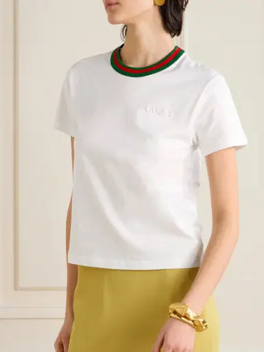 Gucci Striped Cotton-jersey T-shirt | Thumbnail 3 Gucci Striped Cotton-jersey T-shirt | Thumbnail 3