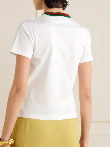 Gucci Striped Cotton-jersey T-shirt | Thumbnail 4 Gucci Striped Cotton-jersey T-shirt | Thumbnail 4