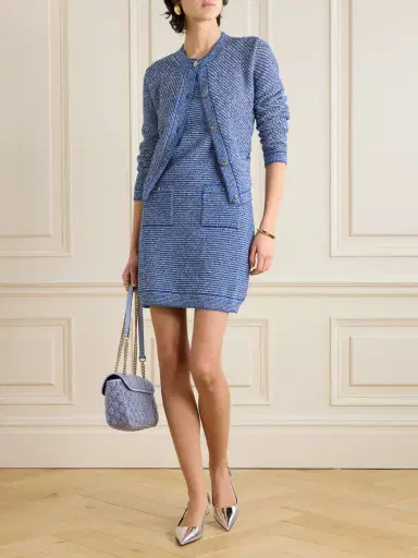 Gucci Striped Cotton-blend Bouclé Mini Dress | Thumbnail 2 Gucci Striped Cotton-blend Bouclé Mini Dress | Thumbnail 2