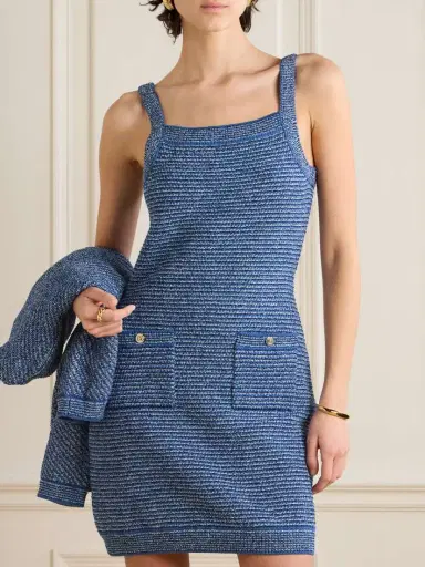 Gucci Striped Cotton-blend Bouclé Mini Dress | Thumbnail 3 Gucci Striped Cotton-blend Bouclé Mini Dress | Thumbnail 3