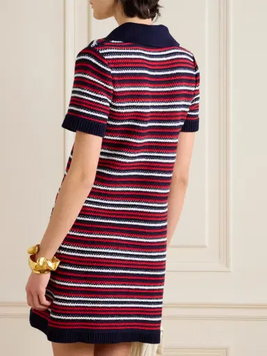 Gucci Striped Jacquard-knit Cotton-blend Mini Dress | Thumbnail 3 Gucci Striped Jacquard-knit Cotton-blend Mini Dress | Thumbnail 3