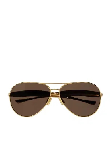 Bottega Veneta Eyewear Sardine Aviator-style Gold-tone Sunglasses | Thumbnail 1 Bottega Veneta Eyewear Sardine Aviator-style Gold-tone Sunglasses | Thumbnail 1