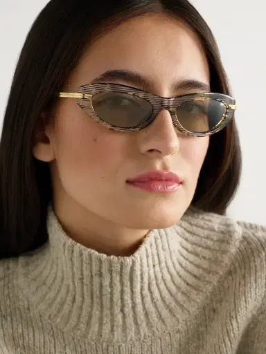 Bottega Veneta Eyewear Cat-eye Acetate And Gold-tone Sunglasses | Thumbnail 2 Bottega Veneta Eyewear Cat-eye Acetate And Gold-tone Sunglasses | Thumbnail 2
