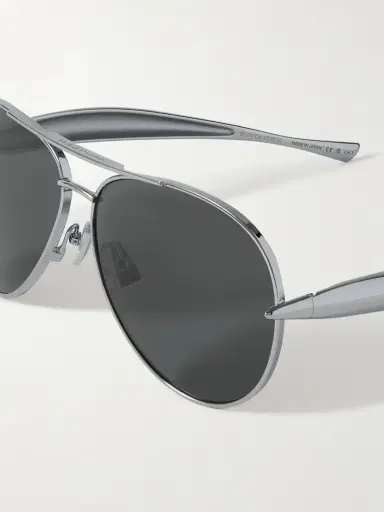Bottega Veneta Eyewear Sardine Aviator-style Silver-tone Sunglasses | Thumbnail 4 Bottega Veneta Eyewear Sardine Aviator-style Silver-tone Sunglasses | Thumbnail 4