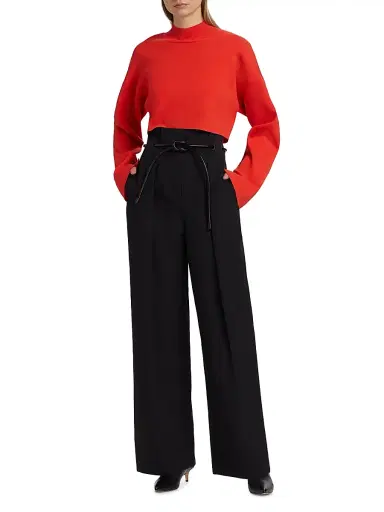 3.1 Phillip Lim Women's Origami Wide-Leg Pants - Black - Size 12 | Thumbnail 2 3.1 Phillip Lim Women's Origami Wide-Leg Pants - Black - Size 12 | Thumbnail 2