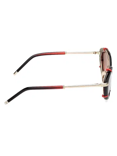 Christian Louboutin Women's 54MM Metal Sunglasses - Gold Black Red | Thumbnail 7 Christian Louboutin Women's 54MM Metal Sunglasses - Gold Black Red | Thumbnail 7