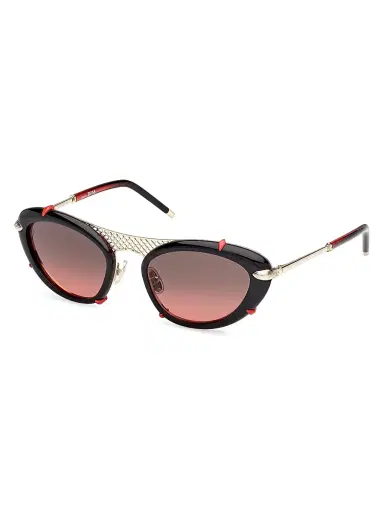 Christian Louboutin Women's 54MM Metal Sunglasses - Gold Black Red | Thumbnail 1 Christian Louboutin Women's 54MM Metal Sunglasses - Gold Black Red | Thumbnail 1