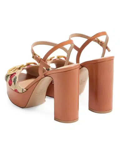 Valentino Garavani Women's VLogo Signature Cherryfic Platform Sandals 115MM - Natural Red Multicolor | Thumbnail 3 Valentino Garavani Women's VLogo Signature Cherryfic Platform Sandals 115MM - Natural Red Multicolor | Thumbnail 3