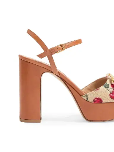 Valentino Garavani Women's VLogo Signature Cherryfic Platform Sandals 115MM - Natural Red Multicolor | Thumbnail 6 Valentino Garavani Women's VLogo Signature Cherryfic Platform Sandals 115MM - Natural Red Multicolor | Thumbnail 6