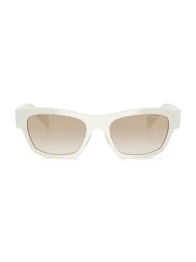 Prada Women's 53MM Rectangular Sunglasses - White Grey Gradient | Thumbnail 2 Prada Women's 53MM Rectangular Sunglasses - White Grey Gradient | Thumbnail 2