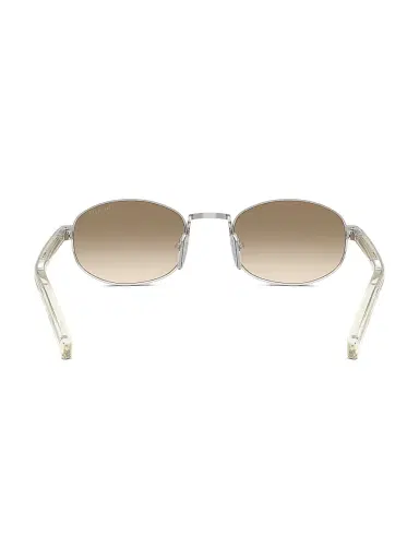 Prada Women's 49MM Oval Sunglasses - Silver | Thumbnail 4 Prada Women's 49MM Oval Sunglasses - Silver | Thumbnail 4