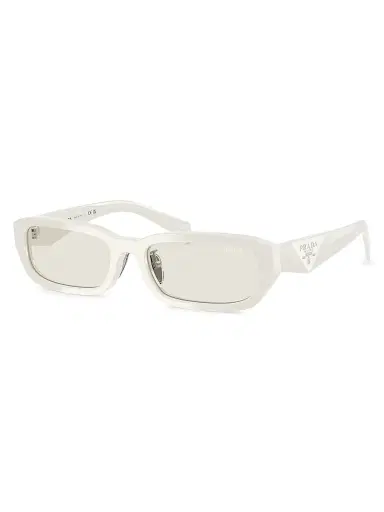 Prada Women's 53MM Rectangular Sunglasses - White Metallic | Thumbnail 1 Prada Women's 53MM Rectangular Sunglasses - White Metallic | Thumbnail 1