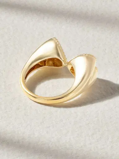 Yvonne Léon Double Coeur 9-karat Gold Diamond Ring | Thumbnail 3 Yvonne Léon Double Coeur 9-karat Gold Diamond Ring | Thumbnail 3