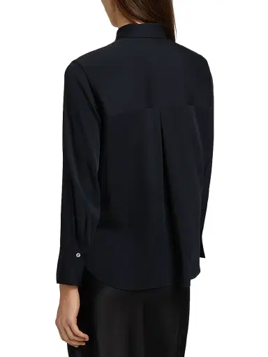 Vince Women's Silk Stretch Button-Front Shirt | Thumbnail 5 Vince Women's Silk Stretch Button-Front Shirt | Thumbnail 5