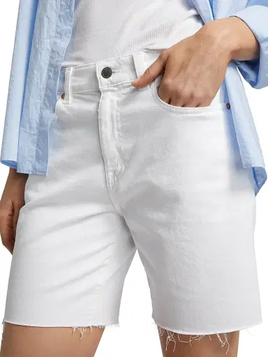 AG Jeans Women's Ex-Boyfriend Denim Shorts - White | Thumbnail 6 AG Jeans Women's Ex-Boyfriend Denim Shorts - White | Thumbnail 6