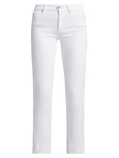 AG Jeans Women's Mari Mid-Rise Slim-Straight Jeans - White - Size 31 | Thumbnail 1 AG Jeans Women's Mari Mid-Rise Slim-Straight Jeans - White - Size 31 | Thumbnail 1