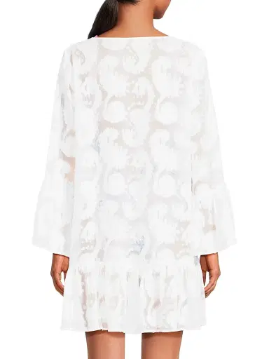 Lilly Pulitzer Women's Shenzi Jacqaurd Cover-Up Dress - Resort White Tangerine Dream - Size Large | Thumbnail 5 Lilly Pulitzer Women's Shenzi Jacqaurd Cover-Up Dress - Resort White Tangerine Dream - Size Large | Thumbnail 5