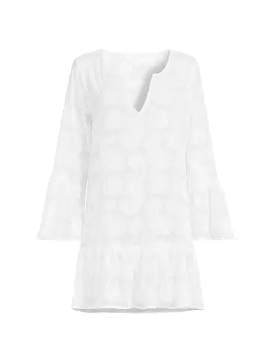 Lilly Pulitzer Women's Shenzi Jacqaurd Cover-Up Dress - Resort White Tangerine Dream - Size Large | Thumbnail 1 Lilly Pulitzer Women's Shenzi Jacqaurd Cover-Up Dress - Resort White Tangerine Dream - Size Large | Thumbnail 1