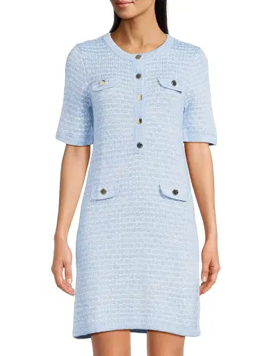 Lilly Pulitzer Women's Theodorah Sweater Sheath Dress - Bluette Metallic Marl | Thumbnail 3 Lilly Pulitzer Women's Theodorah Sweater Sheath Dress - Bluette Metallic Marl | Thumbnail 3