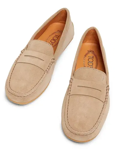 Tod's Women's City Suede Driving Shoes - Tabacco Chiaro - Size 11.5 | Thumbnail 4 Tod's Women's City Suede Driving Shoes - Tabacco Chiaro - Size 11.5 | Thumbnail 4
