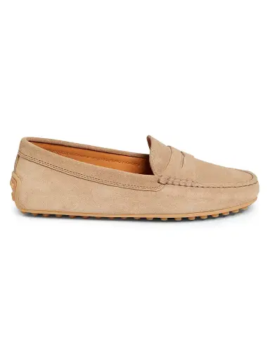 Tod's Women's City Suede Driving Shoes - Tabacco Chiaro - Size 11.5 | Thumbnail 1 Tod's Women's City Suede Driving Shoes - Tabacco Chiaro - Size 11.5 | Thumbnail 1