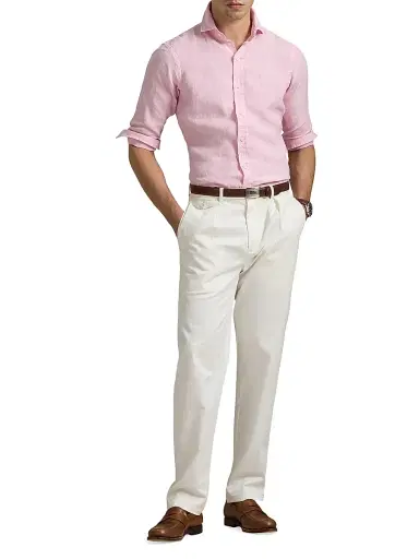 Polo Ralph Lauren Men's Classic-Fit Linen Shirt - Carmel Pink | Thumbnail 2 Polo Ralph Lauren Men's Classic-Fit Linen Shirt - Carmel Pink | Thumbnail 2