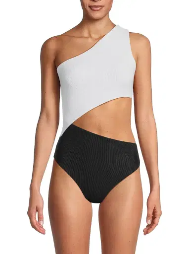 BEACH RIOT Women's Celine Colorblocked One-Piece Swimsuit - Black White - Size XL | Thumbnail 3 BEACH RIOT Women's Celine Colorblocked One-Piece Swimsuit - Black White - Size XL | Thumbnail 3