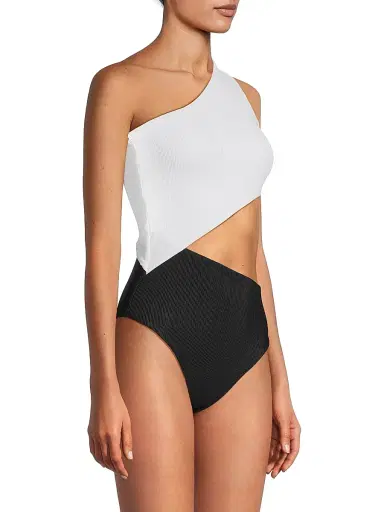 BEACH RIOT Women's Celine Colorblocked One-Piece Swimsuit - Black White - Size XL | Thumbnail 4 BEACH RIOT Women's Celine Colorblocked One-Piece Swimsuit - Black White - Size XL | Thumbnail 4