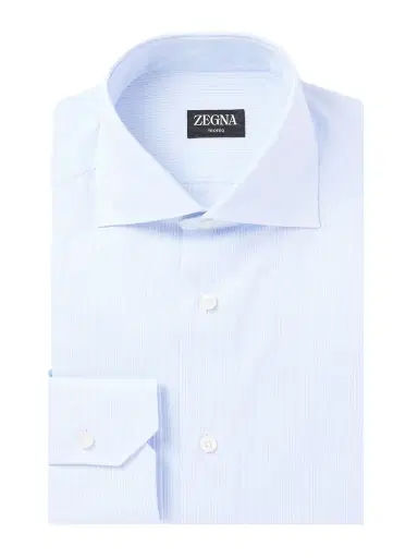 Zegna Cotton-Twill Shirt - Men | Thumbnail 1 Zegna Cotton-Twill Shirt - Men | Thumbnail 1