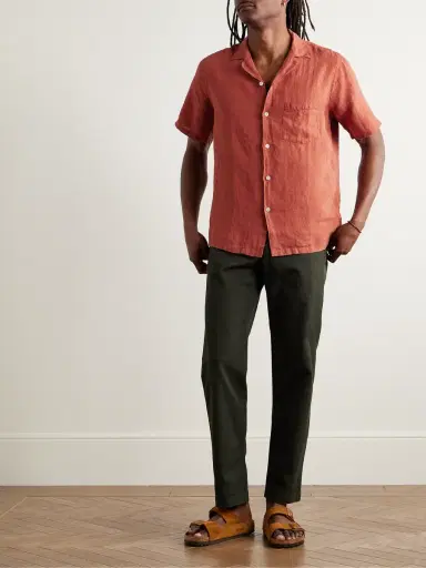 Portuguese Flannel Camp-Collar Linen Shirt - Men | Thumbnail 2 Portuguese Flannel Camp-Collar Linen Shirt - Men | Thumbnail 2