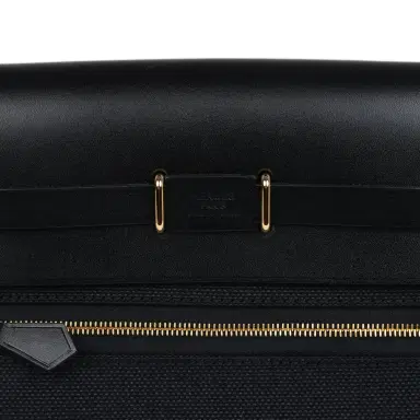 HERMÈS Hermes Herbag Zip 20 Mini Black Toile Militaire Canvas and Black Vache Hunter Gold Hardware | Thumbnail 6 HERMÈS Hermes Herbag Zip 20 Mini Black Toile Militaire Canvas and Black Vache Hunter Gold Hardware | Thumbnail 6
