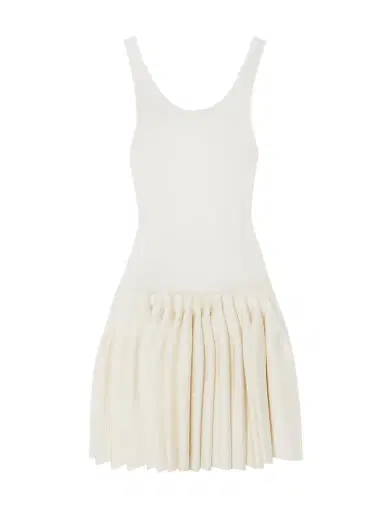 Alaïa Pleated Jersey And Stretch-knit Mini Dress | Thumbnail 1 Alaïa Pleated Jersey And Stretch-knit Mini Dress | Thumbnail 1