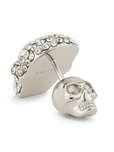 Alexander McQueen Women's Silvertone & Glass Crystal Skull Stud Earrings - Silver | Thumbnail 3 Alexander McQueen Women's Silvertone & Glass Crystal Skull Stud Earrings - Silver | Thumbnail 3