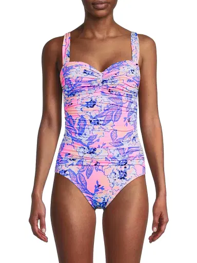 Lilly Pulitzer Women's Solaria Ruched One-Piece Swimsuit - Multi Totally Koalafied - Size 6 | Thumbnail 3 Lilly Pulitzer Women's Solaria Ruched One-Piece Swimsuit - Multi Totally Koalafied - Size 6 | Thumbnail 3
