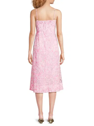Lilly Pulitzer Women's Allarie Cotton Midi-Dress - Rousseau Pink Tulip To Tango - Size 16 | Thumbnail 5 Lilly Pulitzer Women's Allarie Cotton Midi-Dress - Rousseau Pink Tulip To Tango - Size 16 | Thumbnail 5