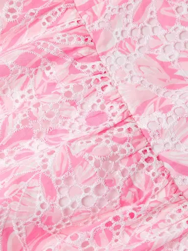 Lilly Pulitzer Women's Allarie Cotton Midi-Dress - Rousseau Pink Tulip To Tango - Size 16 | Thumbnail 6 Lilly Pulitzer Women's Allarie Cotton Midi-Dress - Rousseau Pink Tulip To Tango - Size 16 | Thumbnail 6