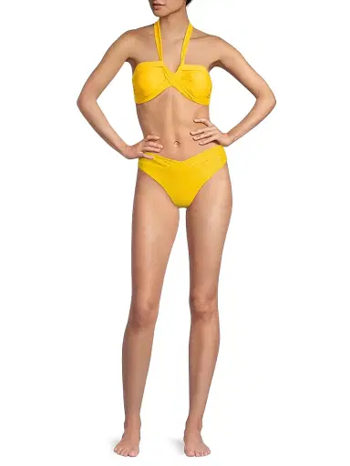 Ramy Brook Women's Arielle Bandeau Halter Bikini Top - Sunglow | Thumbnail 2 Ramy Brook Women's Arielle Bandeau Halter Bikini Top - Sunglow | Thumbnail 2