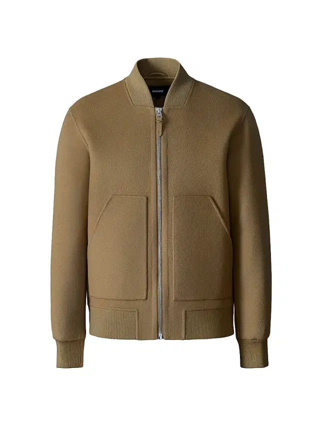 Men's Emilio-W Wool Bomber Jacket - Light Camel Men's Emilio-W Wool Bomber Jacket - Light Camel