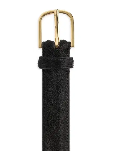 TOTEME Women's Reversible Pony Hair & Leather Belt | Thumbnail 3 TOTEME Women's Reversible Pony Hair & Leather Belt | Thumbnail 3
